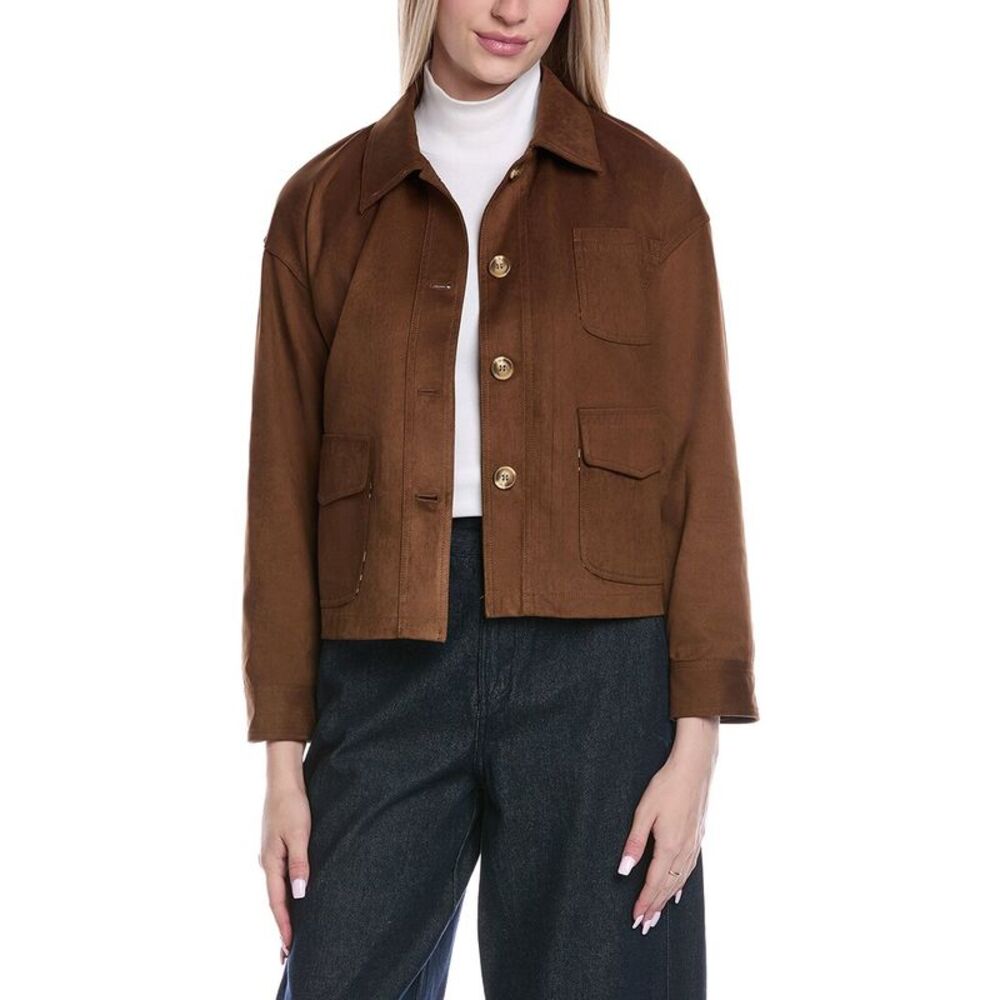 Color Block Womens  Jacket, Brown